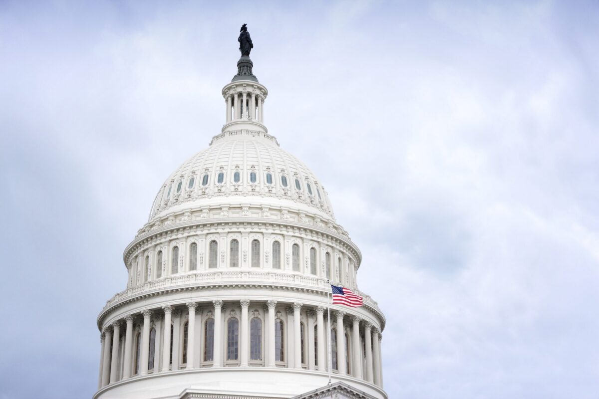 U.S. Capitol building with American flag ahead of the 2026 midterm elections